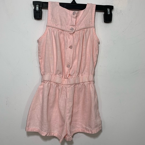 Catherine Malandrino girls romper linen blend pink - Picture 2 of 7